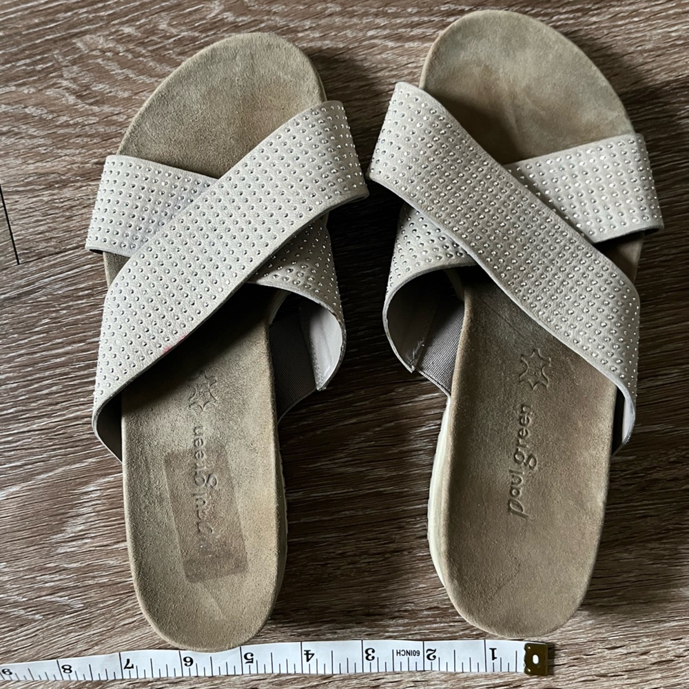 Paul green cross band slide sandals size 5 uk or 7.5 us